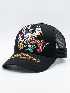 INSANE ED HARDY CHRISTIAN AUDIGIDER BASEBALL CAP BLING TATTOO ART
